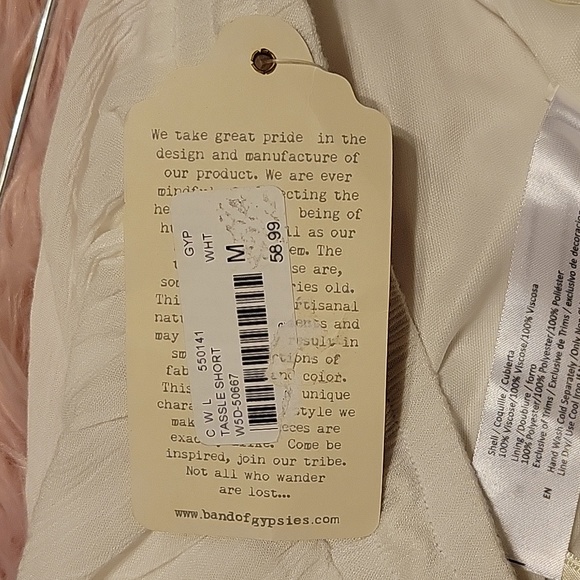 Band of Gypsies Bohemian tassel shorts size medium - Picture 6 of 7